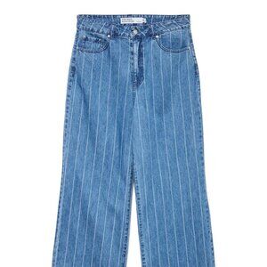High Rise Wide Stripe Jeans